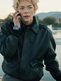 Asal Vision Leather Jackets | Lights Out 2024 Detective Ellen Ridgway Jacket Black