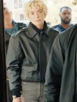 Asal Vision Leather Jackets | Lights Out 2024 Detective Ellen Ridgway Jacket Black