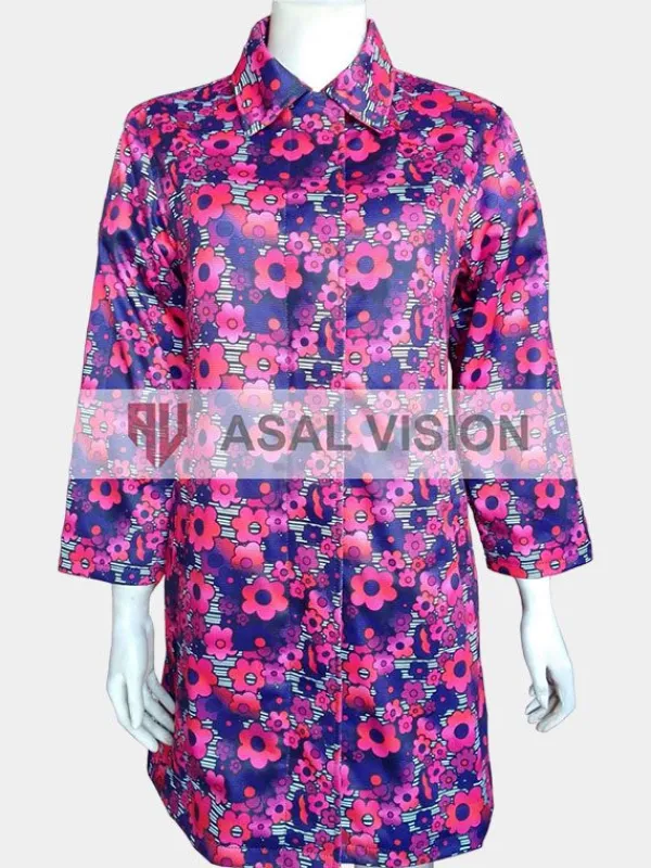 Asal Vision Women Coats | Lily Collins Emily In Paris Emily Cooper Floral Coat Multicolor Floral Design