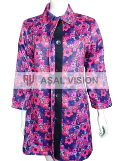 Asal Vision Women Coats | Lily Collins Emily In Paris Emily Cooper Floral Coat Multicolor Floral Design