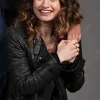 Asal Vision Black Jackets | Leather Jackets | Lily James What’s Love Got To Do With It Leather Jacket Black