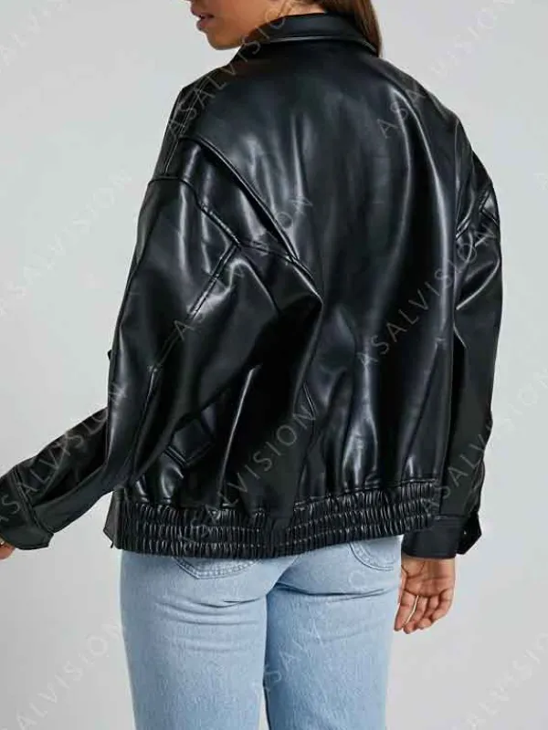 Asal Vision Black Jackets | Leather Jackets | Lioness Kenny Bomber Jacket Black