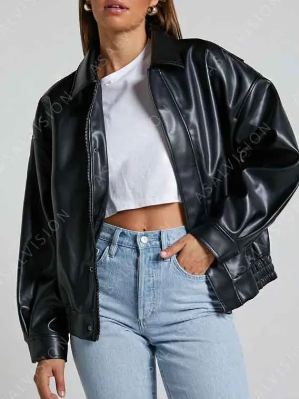 Asal Vision Black Jackets | Leather Jackets | Lioness Kenny Bomber Jacket Black