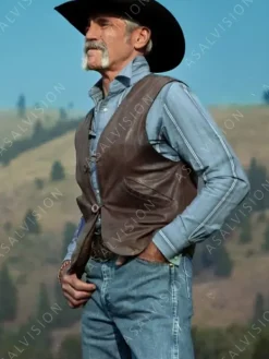 Asal Vision Vests | Lloyd Pierce Yellowstone Leather Vest Brown
