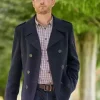 Asal Vision Men Coats | Logan Campbell A Scottish Love Scheme Peacoat Black