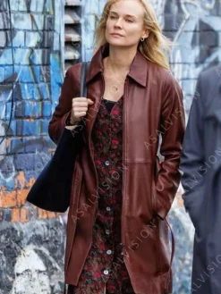 Asal Vision Women Coats | Longing 2024 Alice Leather Coat Maroon