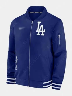 Asal Vision Cotton Jackets | Los Angeles Dodgers Bomber Jacket Blue