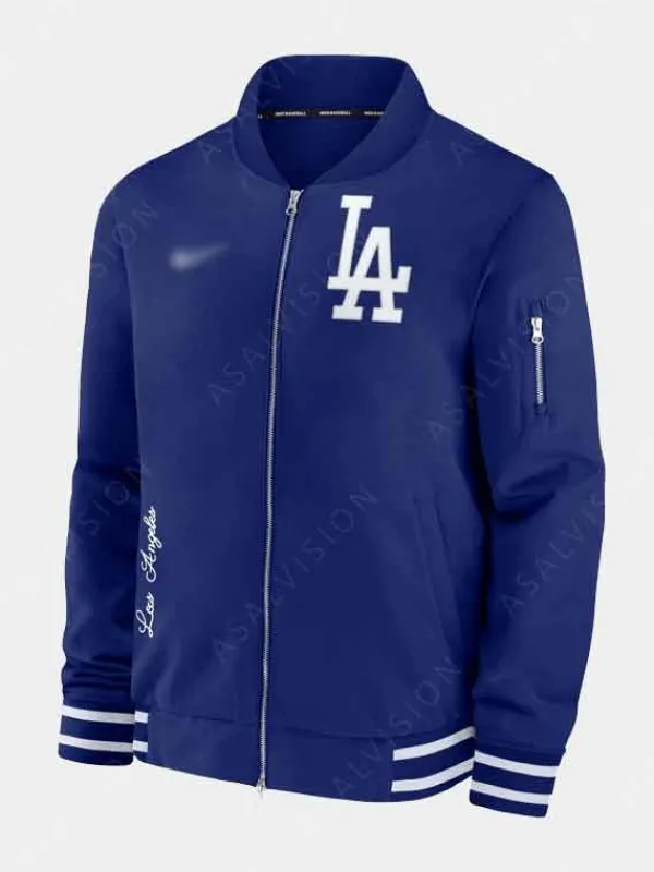Asal Vision Cotton Jackets | Los Angeles Dodgers Bomber Jacket Blue