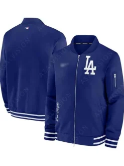 Asal Vision Cotton Jackets | Los Angeles Dodgers Bomber Jacket Blue