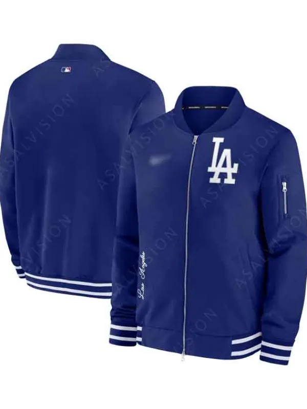 Asal Vision Cotton Jackets | Los Angeles Dodgers Bomber Jacket Blue