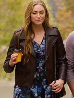 Asal Vision Leather Jackets | Love On The Danube Royal Getaway Ava Micallief Leather Jacket Brown