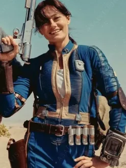 Asal Vision Leather Jackets | Lucy Fallout Season 1 Costume Leather Jacket Blue