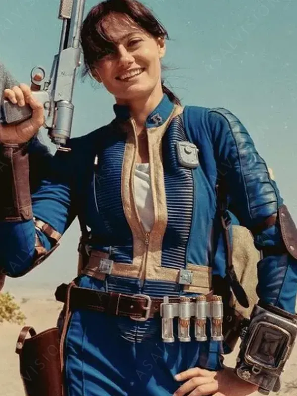 Asal Vision Leather Jackets | Lucy Fallout Season 1 Costume Leather Jacket Blue