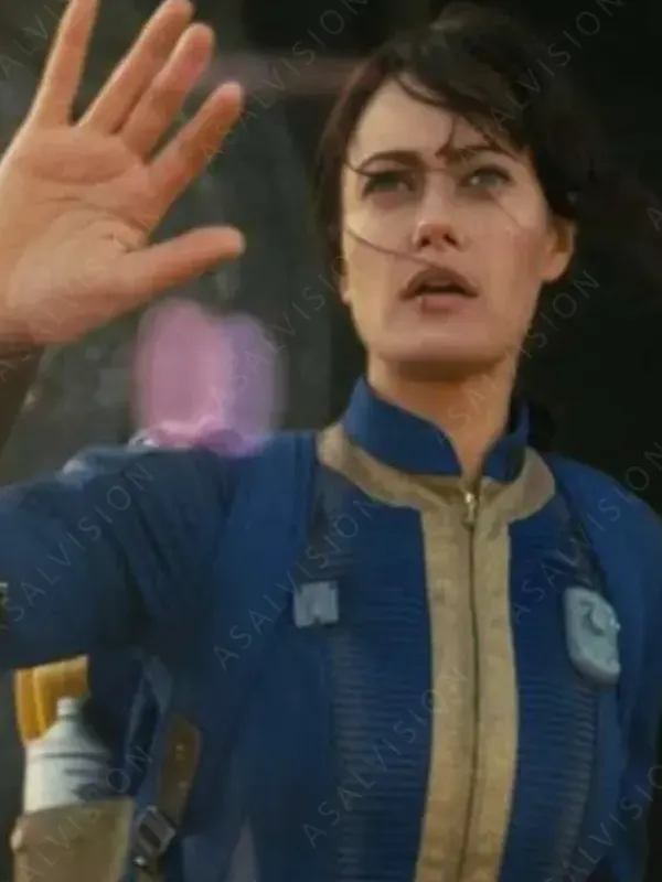 Asal Vision Leather Jackets | Lucy Fallout Season 1 Costume Leather Jacket Blue