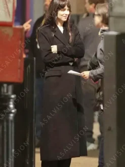 Asal Vision Women Coats | Madame Web 2024 Dakota Johnson Wool Coat Black