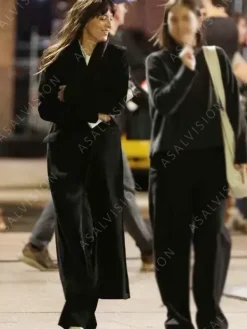 Asal Vision Women Coats | Madame Web 2024 Dakota Johnson Wool Coat Black