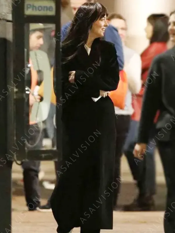 Asal Vision Women Coats | Madame Web 2024 Dakota Johnson Wool Coat Black