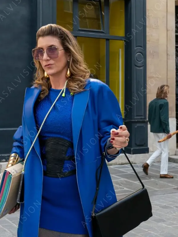 Asal Vision Women Coats | Madeline Wheeler Emily in Paris Season 3 Coat Blue