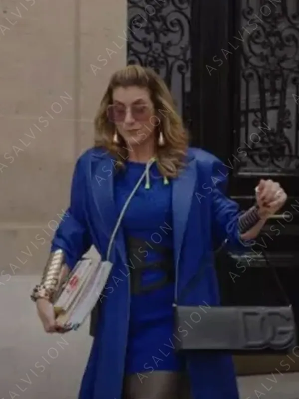 Asal Vision Women Coats | Madeline Wheeler Emily in Paris Season 3 Coat Blue