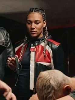Asal Vision Leather Jackets | Marie Mouroum Sixty Minutes Cosima Leather Jacket Black, Red And White
