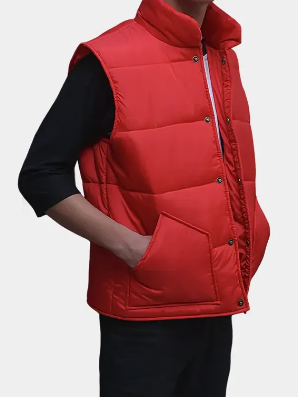 Asal Vision Vests | Marty McFly Back To The Future Puffer Vest Red
