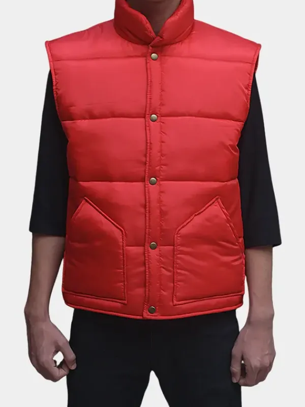 Asal Vision Vests | Marty McFly Back To The Future Puffer Vest Red