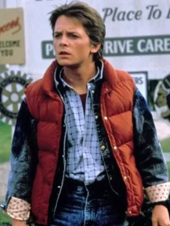 Asal Vision Vests | Marty McFly Back To The Future Puffer Vest Red