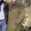 Asal Vision Men Coats | Masters of the Air Austin Butler Trench Coat Military Green
