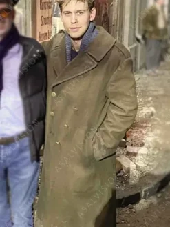 Asal Vision Men Coats | Masters of the Air Austin Butler Trench Coat Military Green
