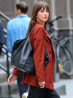 Asal Vision Blazers | Materialists 2024 Dakota Johnson Blazer Maroon