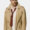 Asal Vision Men Coats | Matt Ryan Constantine Cotton Trench Coat Beige