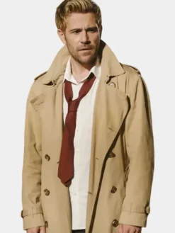 Asal Vision Men Coats | Matt Ryan Constantine Cotton Trench Coat Beige