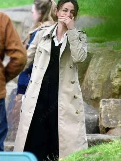 Asal Vision Women Coats | Maya Stern Fool Me Once Season 1 Cotton Trench Coat Beige