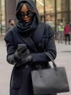 Asal Vision Women Coats | Mea Culpa 2024 Kelly Rowland Trench Coat Black