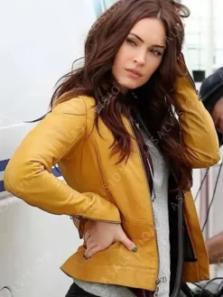 Asal Vision Leather Jackets | Megan Fox Teenage Mutant Ninja Turtles Leather Jacket Yellow