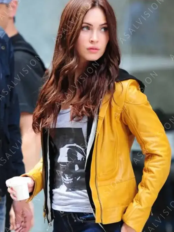 Asal Vision Leather Jackets | Megan Fox Teenage Mutant Ninja Turtles Leather Jacket Yellow