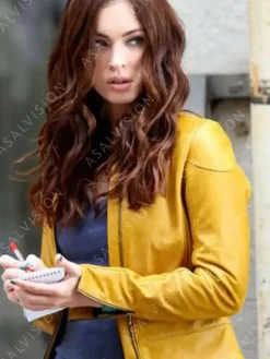 Asal Vision Leather Jackets | Megan Fox Teenage Mutant Ninja Turtles Leather Jacket Yellow