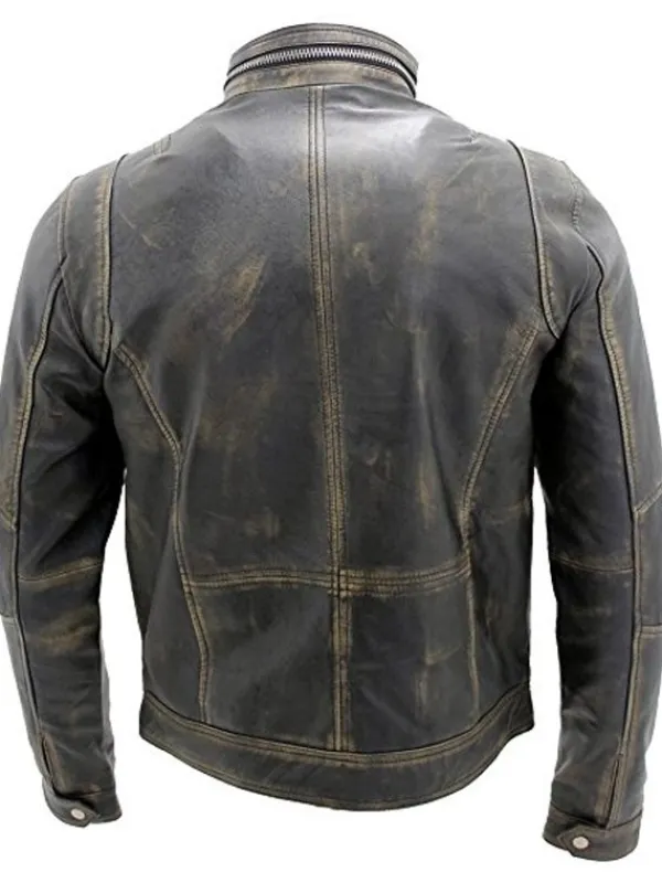 Asal Vision Black Jackets | Biker Jackets | Men Vintage Brando Leather Moto Jacket Black