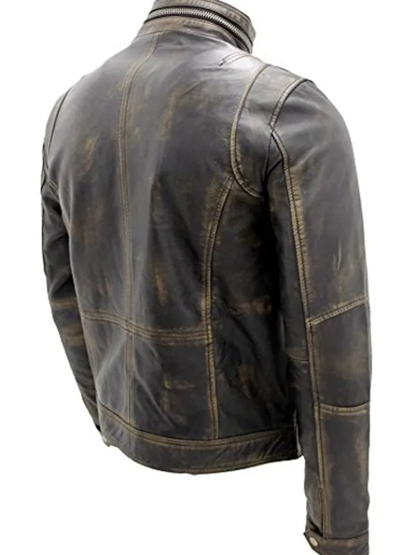 Asal Vision Black Jackets | Biker Jackets | Men Vintage Brando Leather Moto Jacket Black