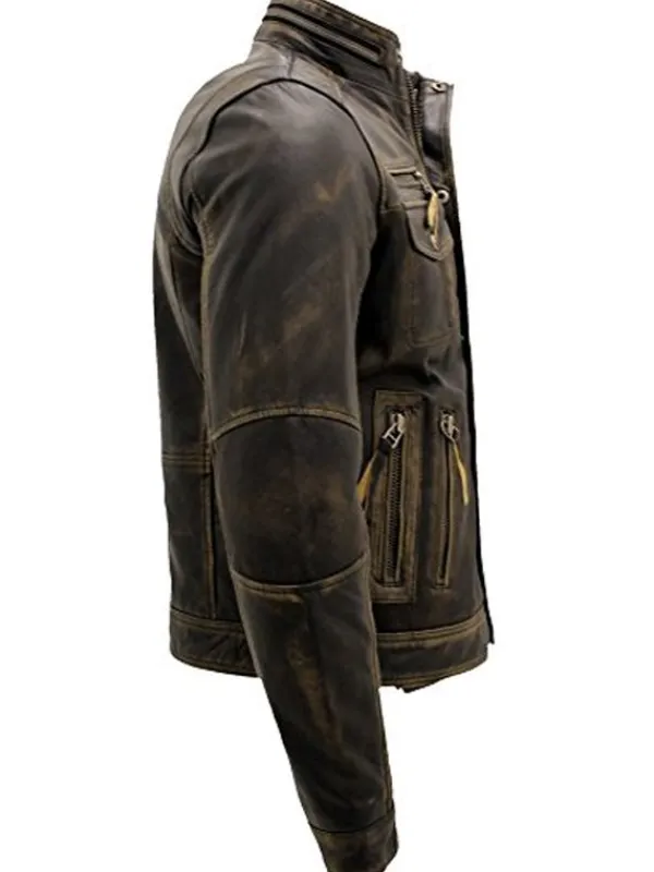 Asal Vision Black Jackets | Biker Jackets | Men Vintage Brando Leather Moto Jacket Black