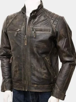 Asal Vision Biker Jackets | Leather Jackets | Men Real Leather Vintage Biker Jacket Same As Image