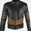 Asal Vision Black Jackets | Cafe Racer Jackets | Mens Andreas Brown Stripes Black Biker Leather Jacket Brown And Black