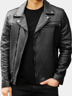 Asal Vision Black Jackets | Biker Jackets | Men’s Authentic Motorcycle Leather Jacket Black