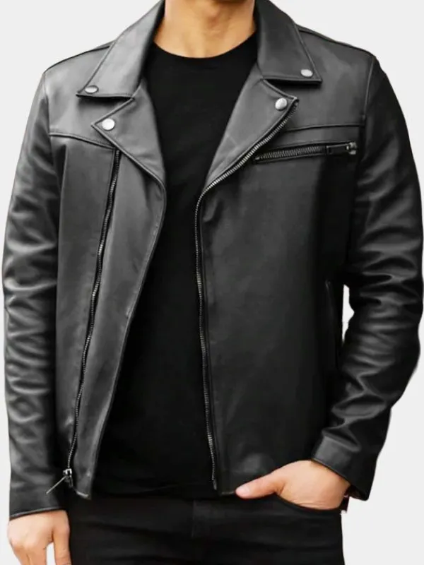 Asal Vision Black Jackets | Biker Jackets | Men’s Authentic Motorcycle Leather Jacket Black