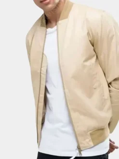 Asal Vision Suede Jackets | Leather Jackets | Mens Suede Leather Bomber Jacket Beige