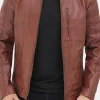 Asal Vision Brown Jackets | Biker Jackets | Men’s Benjamin Biker Leather Jacket Brown
