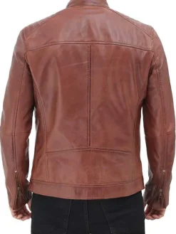 Asal Vision Brown Jackets | Biker Jackets | Men’s Benjamin Biker Leather Jacket Brown