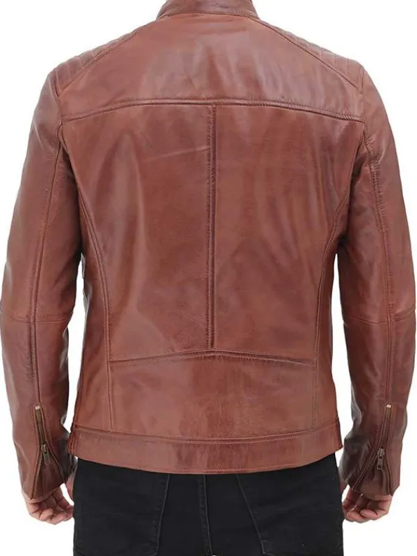 Asal Vision Brown Jackets | Biker Jackets | Men’s Benjamin Biker Leather Jacket Brown