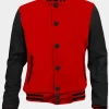 Asal Vision Varsity Jackets | Men’s Black And Red Varsity Jacket Black & Red