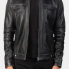 Asal Vision Black Jackets | Biker Jackets | Men’s Color Motorcycle Leather Jacket Black